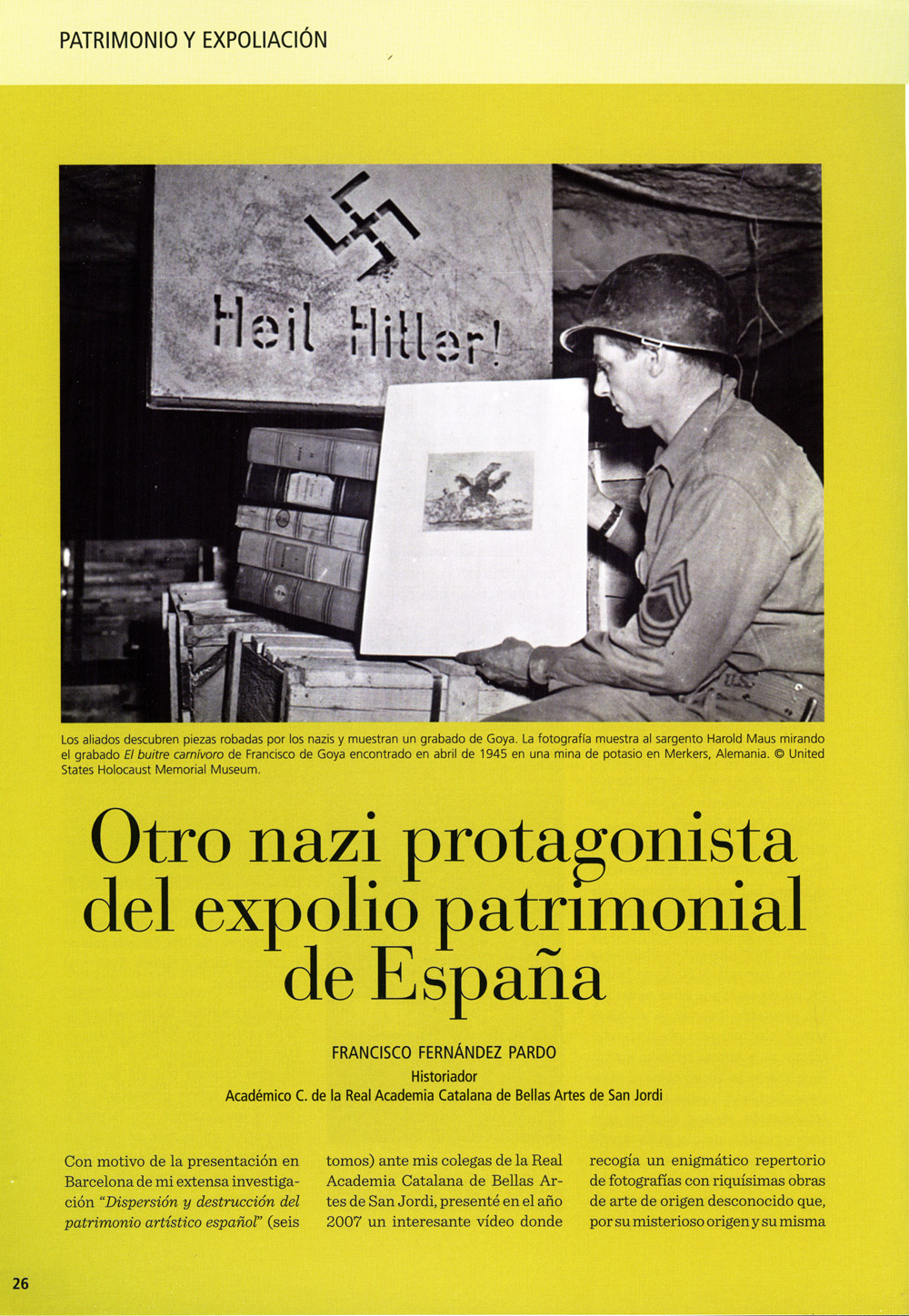 Otro nazi protagonista del expolio patrimonial de España